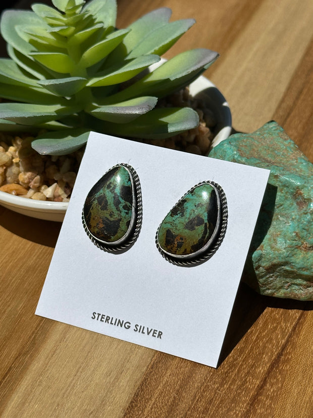 Black Jack Stud Earrings