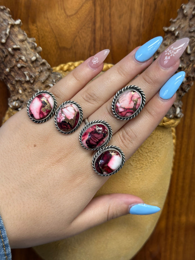 Adjustable Dahlia Rose Rings