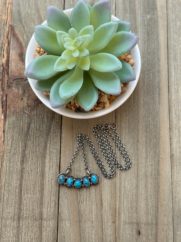 5 Stone Fixed Pendent Necklace