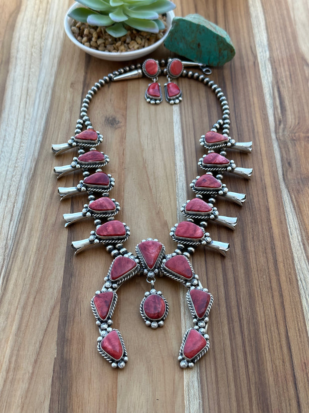Red Spiny Squash Necklace
