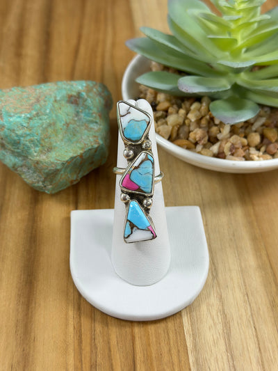 3 Stone Cotton Candy Ring