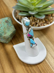 3 Stone Cotton Candy Ring
