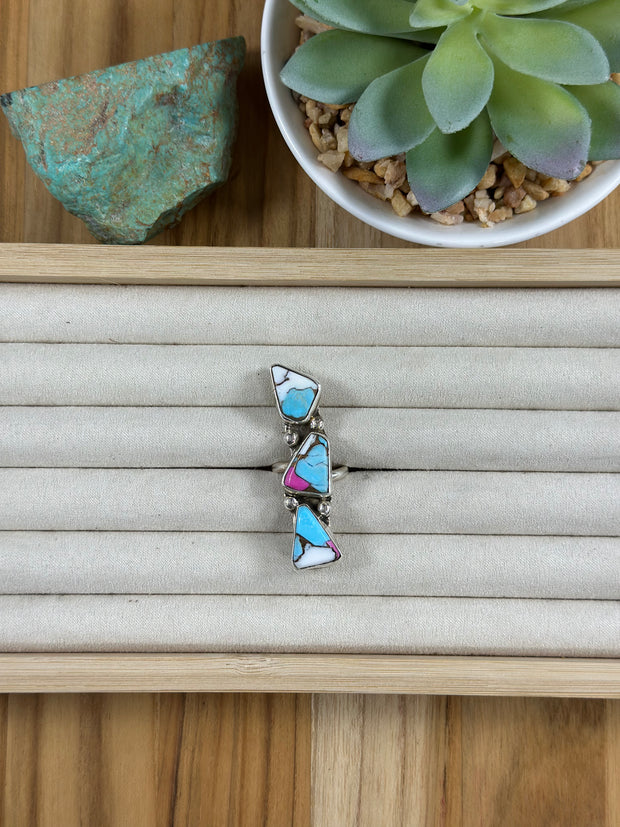 3 Stone Cotton Candy Ring