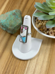 Rectangular Cotton Candy Adjustable Ring