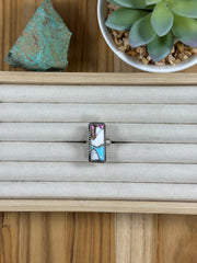Rectangular Cotton Candy Adjustable Ring