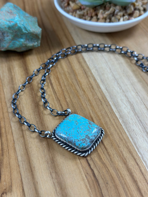 #8 Turquoise Square Necklace