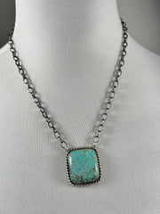 #8 Turquoise Square Necklace