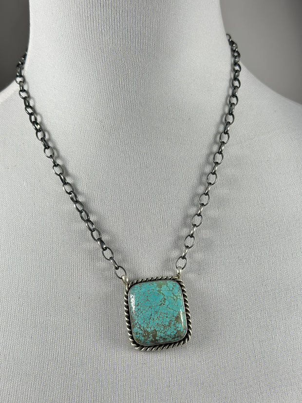 #8 Turquoise Square Necklace