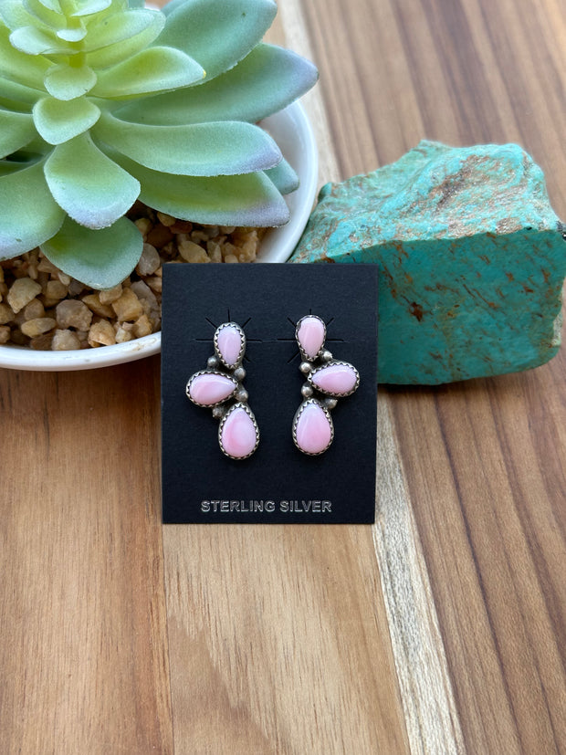 "Cotton Candy" Half Cluster Earrings