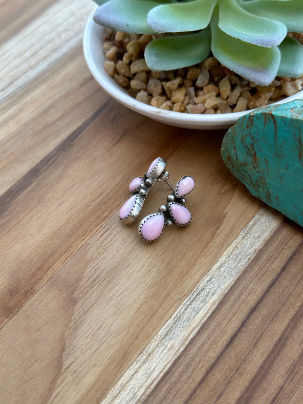 "Cotton Candy" Half Cluster Earrings