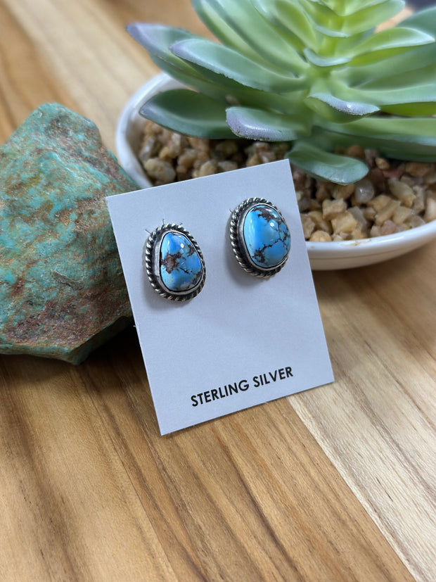 Kingman Turquoise Stud Earring