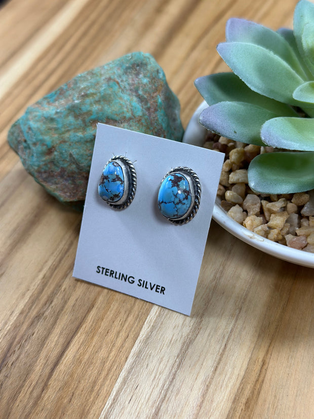 Kingman Turquoise Stud Earring