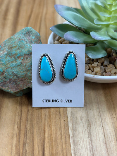 Kingman Turquoise Stud Earring