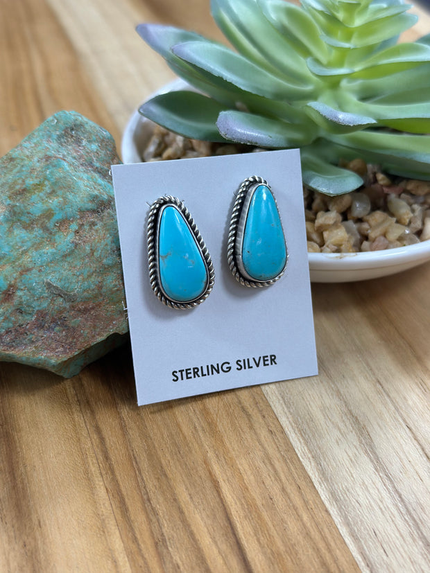Kingman Turquoise Stud Earring