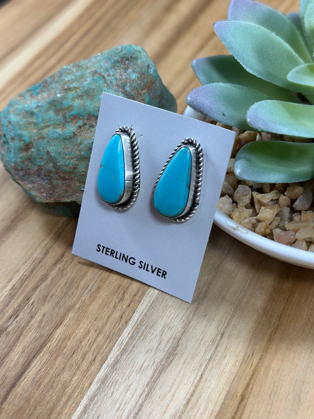 Kingman Turquoise Stud Earring