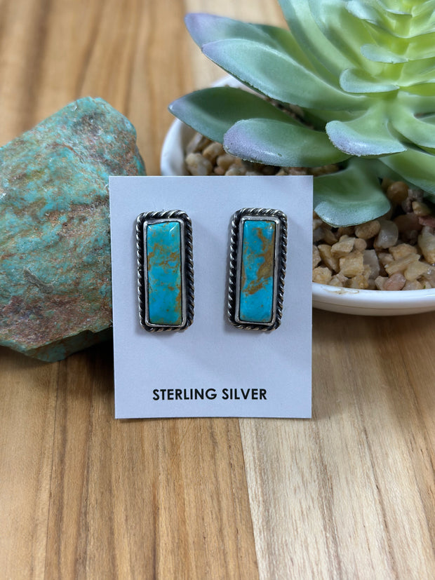 Kingman Turquoise Stud Earrings