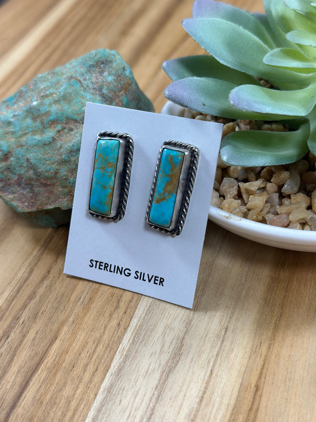 Kingman Turquoise Stud Earrings