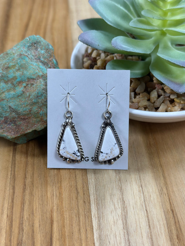 White Buffalo Dangle Earing