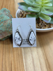 White Buffalo Dangle Earring