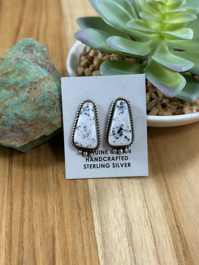 White Buffalo Stud Earring