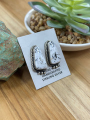 White Buffalo Stud Earring