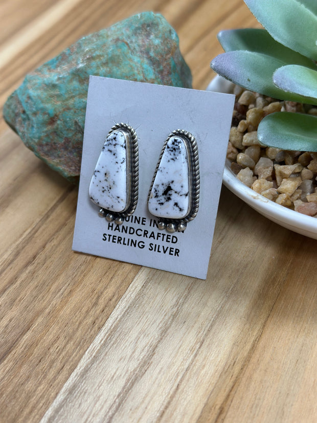 White Buffalo Stud Earring