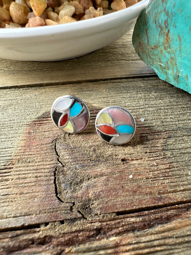 Zuni Round Earrings