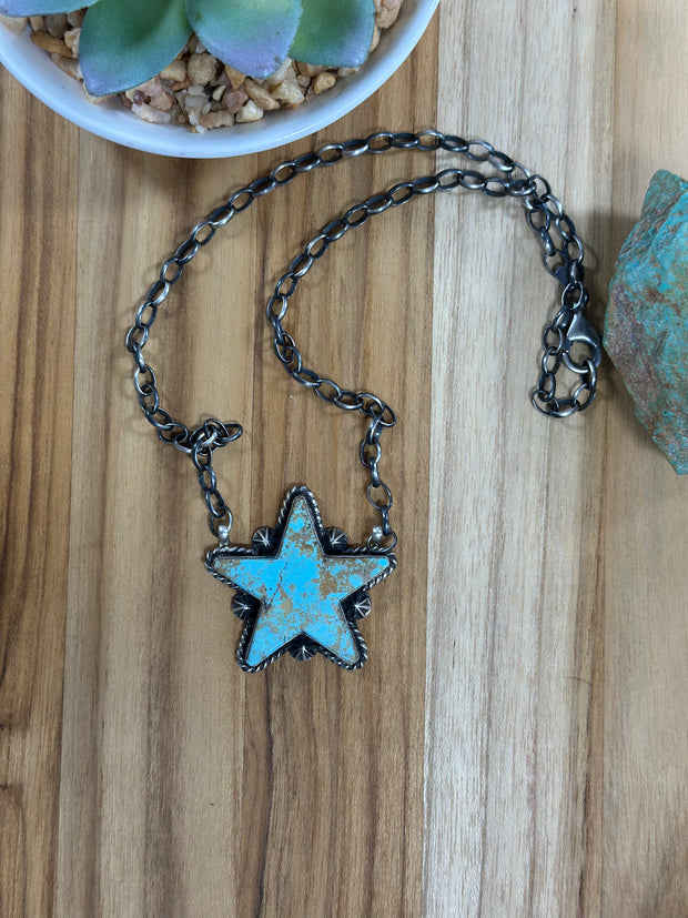 Kingman Turquoise Star Necklace