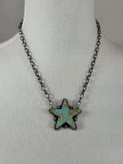 Kingman Turquoise Star Necklace