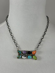 8 Stone Multicolor Necklace