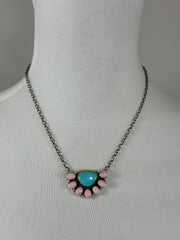 Kingman Half Cluster Necklace