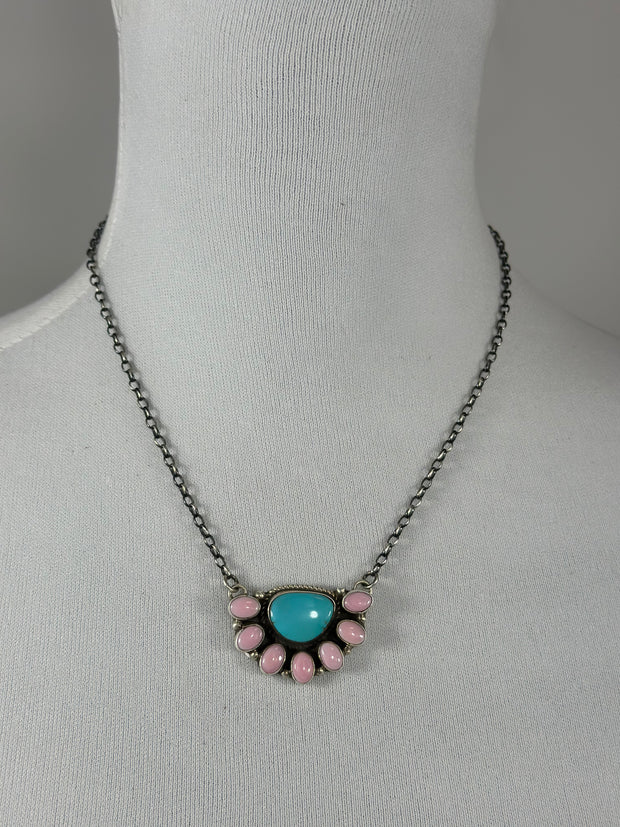 Kingman Half Cluster Necklace