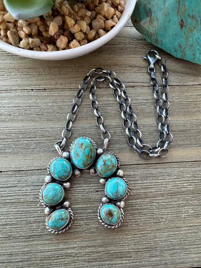 16" Turquoise Naja Pendent