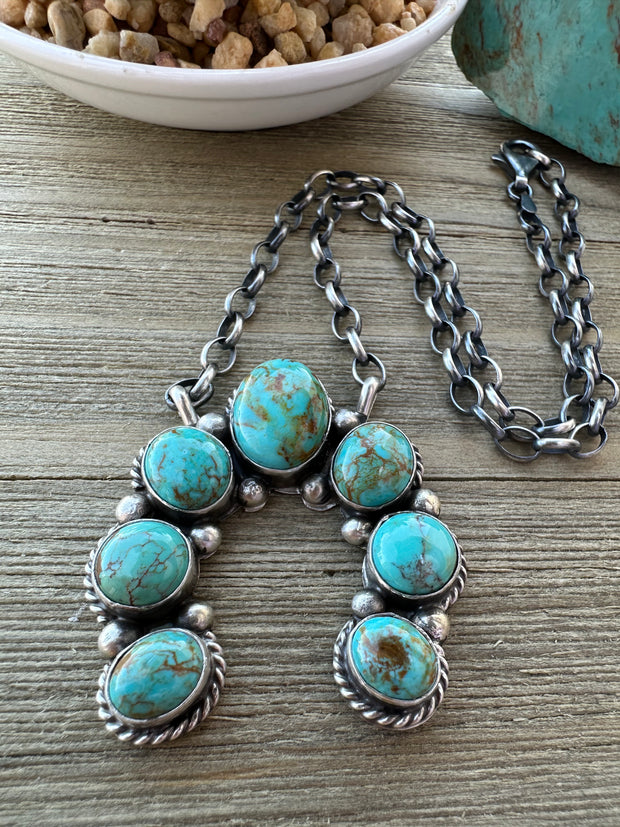 16" Turquoise Naja Pendent