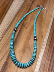 18" Turquoise Chip Necklace