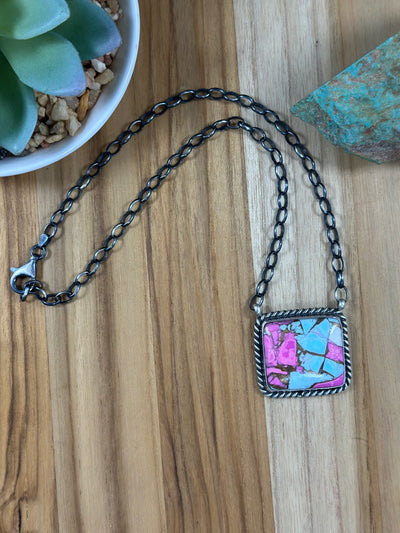 Cotton Candy Square Necklace
