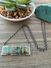 #8 Turquoise Bar Necklace
