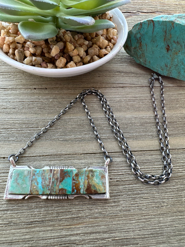 #8 Turquoise Bar Necklace