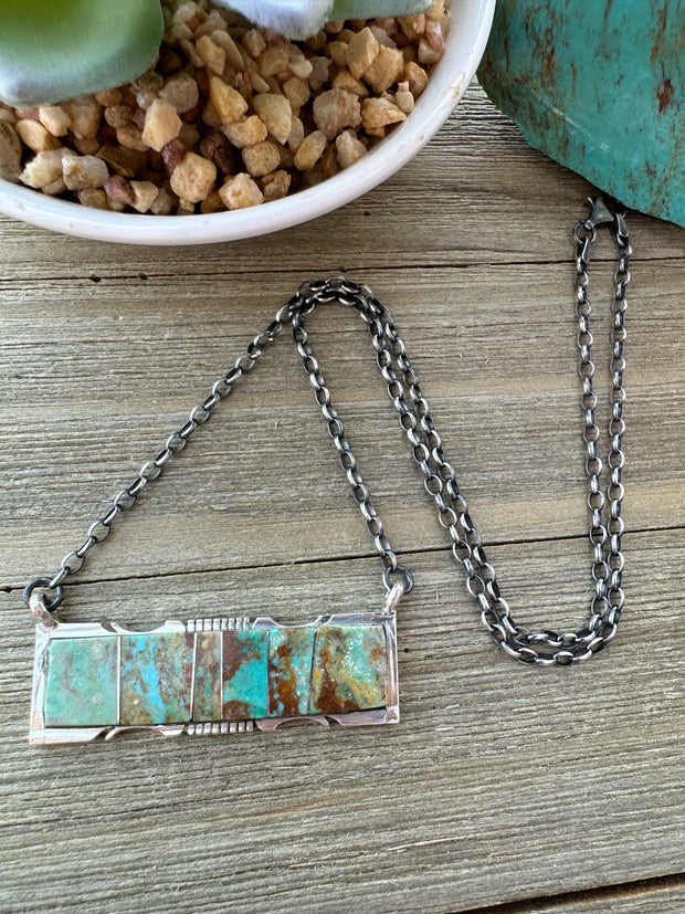 #8 Turquoise Bar Necklace