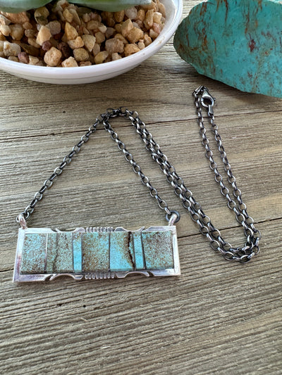 #8 Turquoise Bar Necklace