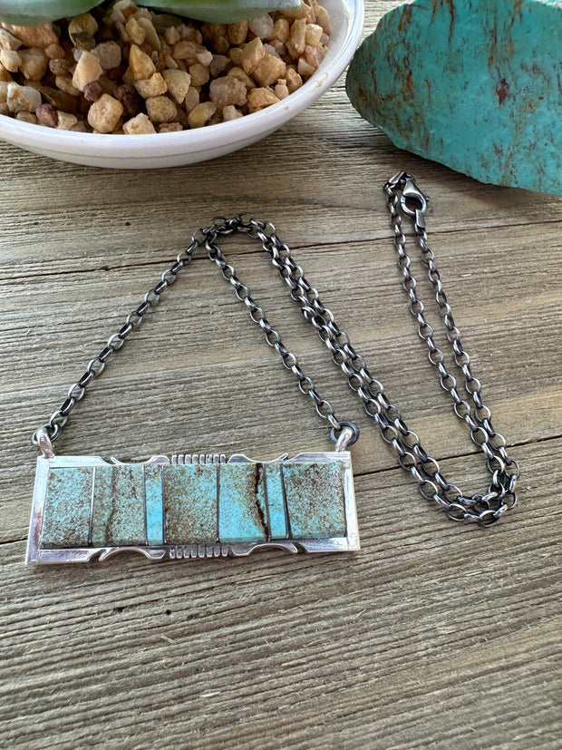 #8 Turquoise Bar Necklace
