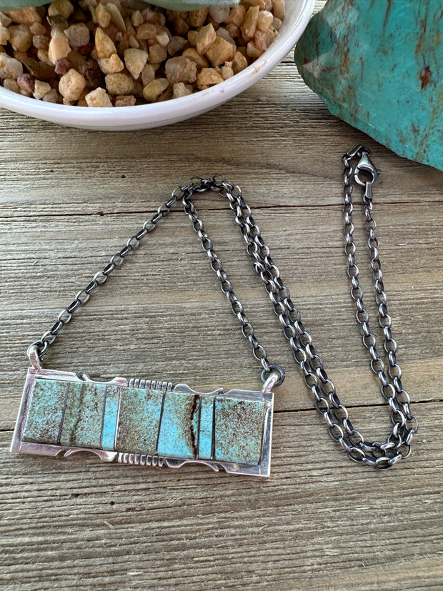 #8 Turquoise Bar Necklace