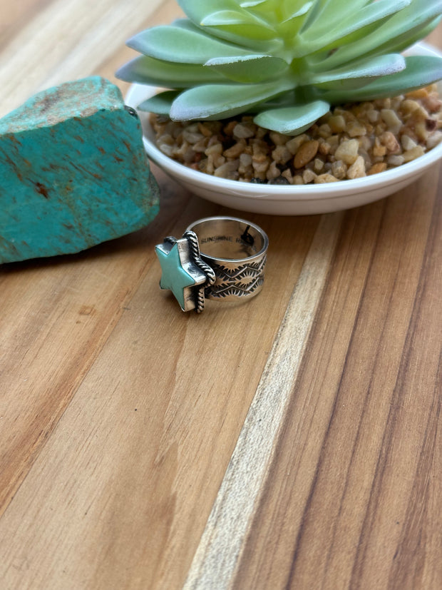 Turquoise Star Ring