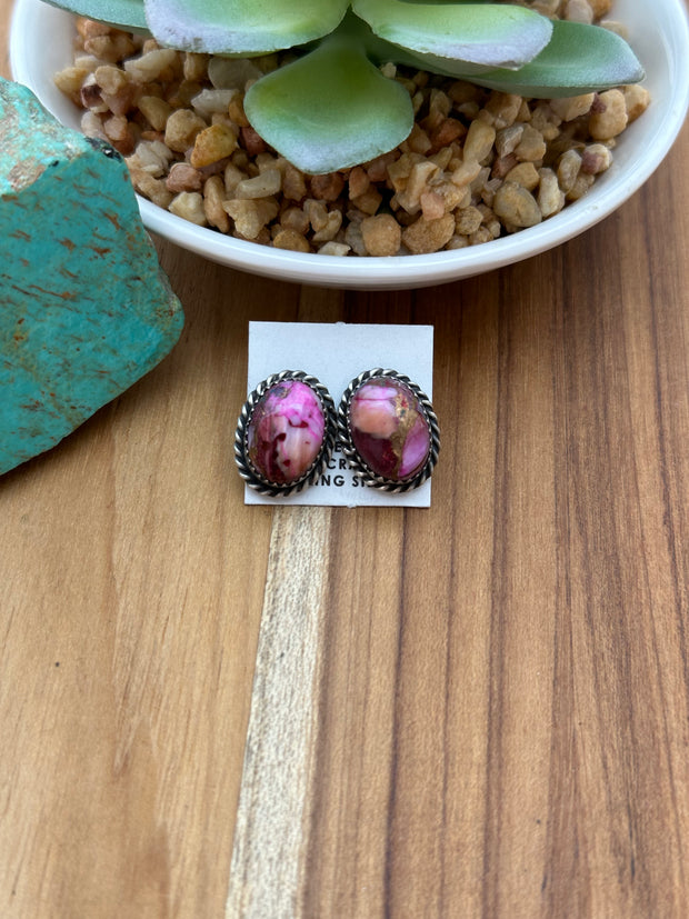 Pink Dahlia Earrings