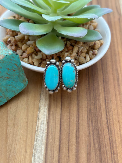 Kingman Turquoise Stud Earrings