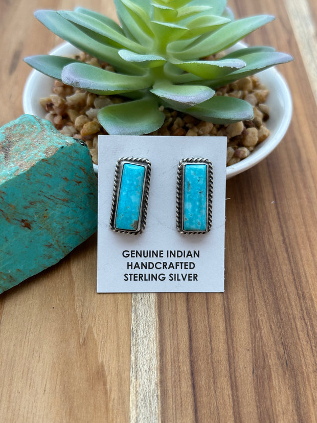 Kingman Turquoise Stud Earrings