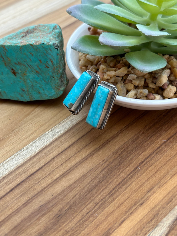 Kingman Turquoise Stud Earrings