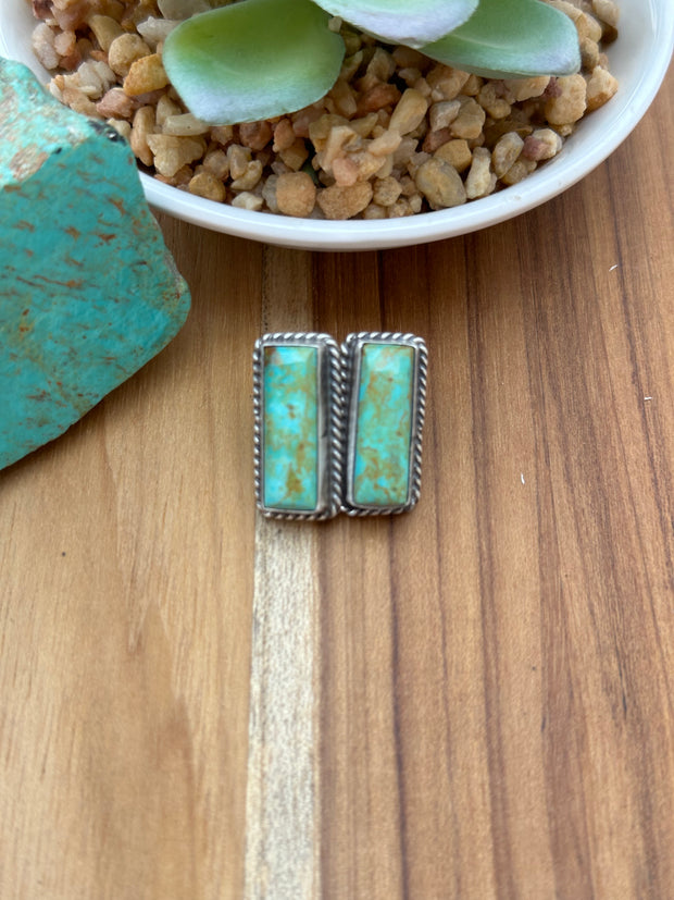 Kingman Turquoise Stud Earrings