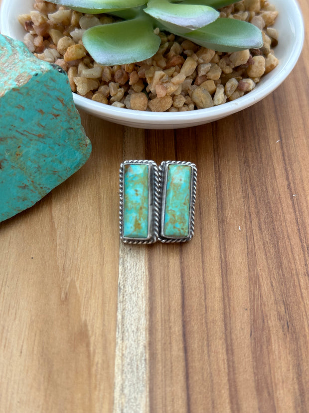 Kingman Turquoise Stud Earrings