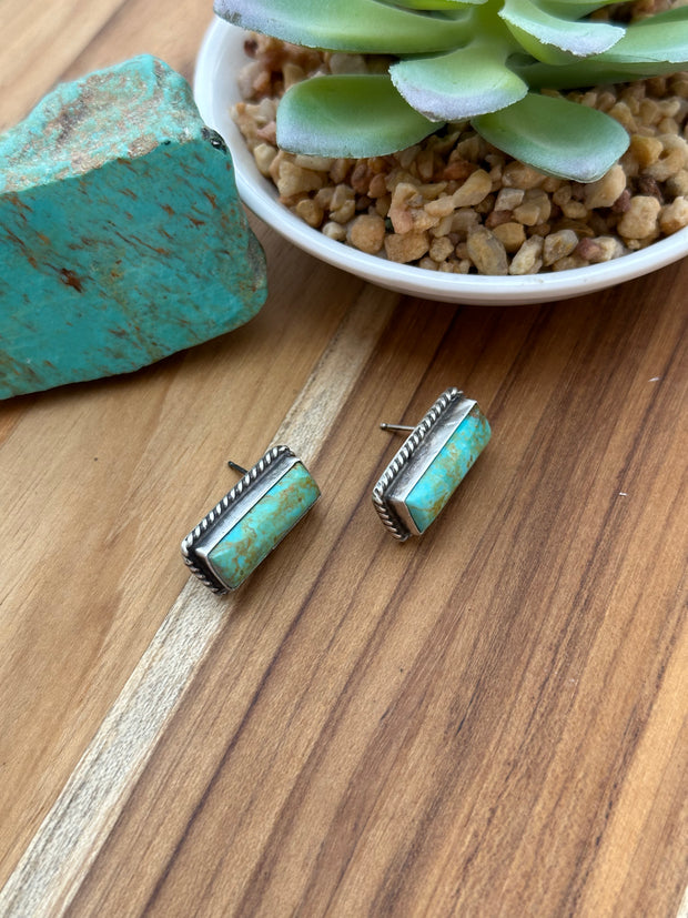 Kingman Turquoise Stud Earrings